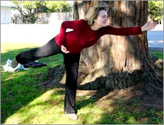 Mary practicing Tai Chi